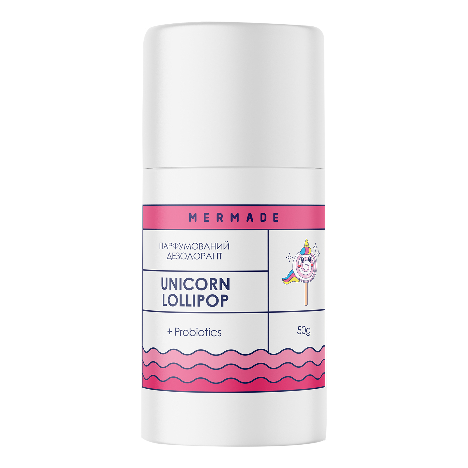 Дезодорант Mermade Unicorn Lolipop Парфюмированный с пробиотиком 50 г (4820241302772)