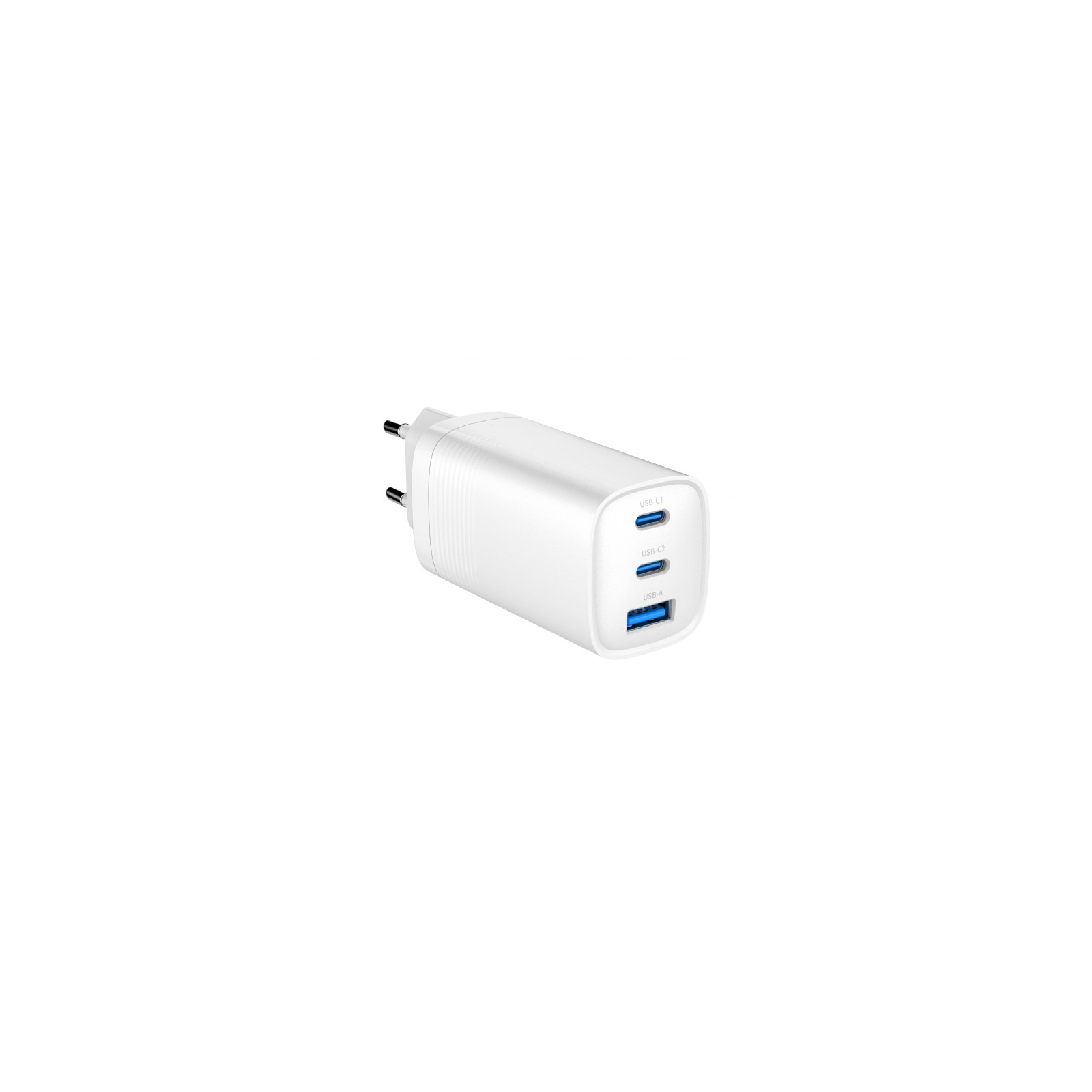 Зарядное устройство Gembird USB-A + 2xType-C (PD18W + QC3.0 27W) white (TA-UC-PDQC65-01-W) изображение 4