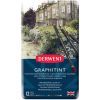 Карандаши цветные Derwent Graphitint акварельные графитные 12 шт, металл. коробке (5028252167406)