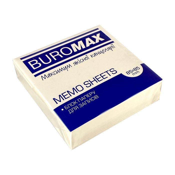 Бумага для заметок Buromax белый 85х85х25 мм, 300 листов не склеенный (BM.2278)