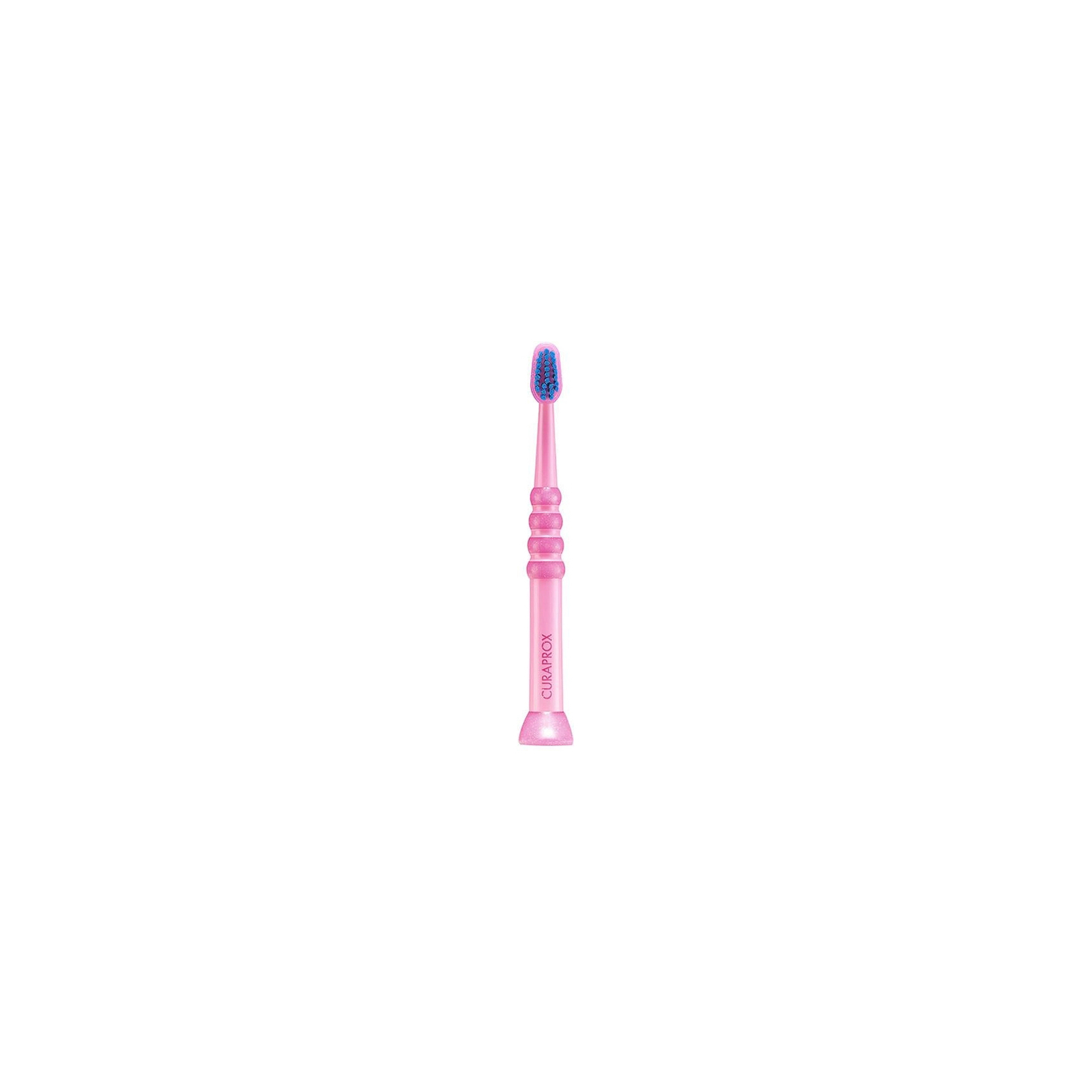 Дитяча зубна щітка Curaprox CS Baby з гумованою ручкою (0-4 років) Рожевий / Синій (CS Baby-02) зображення 2