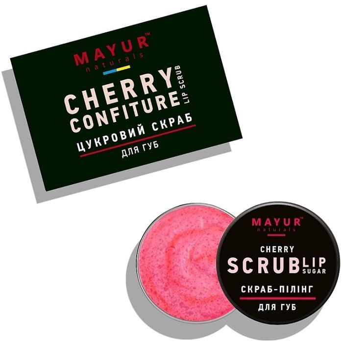 Скраб для губ Mayur Cherry Lip Sugar Scrub Вишневый конфитюр 15 г (4820230953244) изображение 2