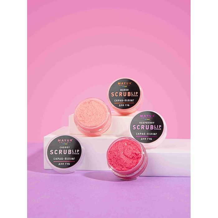 Скраб для губ Mayur Cherry Lip Sugar Scrub Вишневый конфитюр 15 г (4820230953244) изображение 3