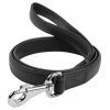 Повідець для собак WAUDOG Glamour шкіряний M-XXL чорний (33761)