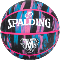 Фото - Баскетбольный мяч SPALDING М'яч баскетбольний  Marble Series блакитний, рожевий, чорний Уні 7 
