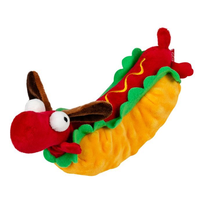 Игрушка для собак GiGwi Foody Friends Хот-Дог с пищалкой 24 см (2262)