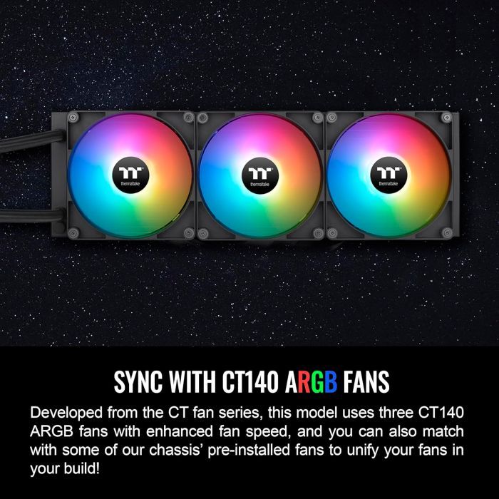 Система рідинного охолодження ThermalTake TH420 ARGB Sync (CL-W376-PL14SW-A) зображення 10