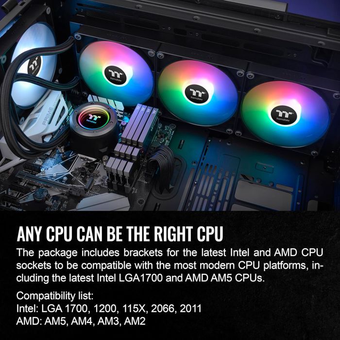 Система рідинного охолодження ThermalTake TH420 ARGB Sync (CL-W376-PL14SW-A) зображення 11