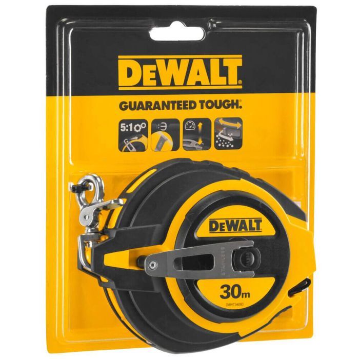 Рулетка DeWALT STEEL, 30 м х 10 мм, обрезиненный литой корпус (DWHT0-34093) изображение 3