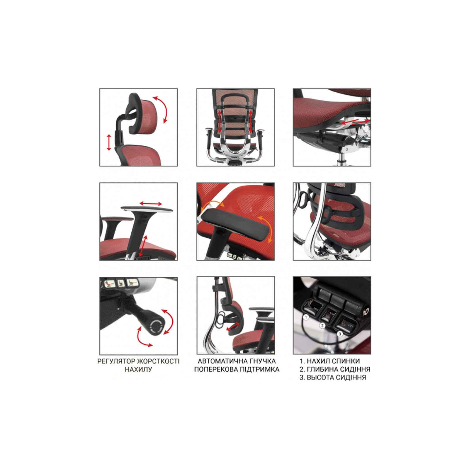 Офисное кресло GT Racer X-801L Black (X-801L Black (W-21)) изображение 8