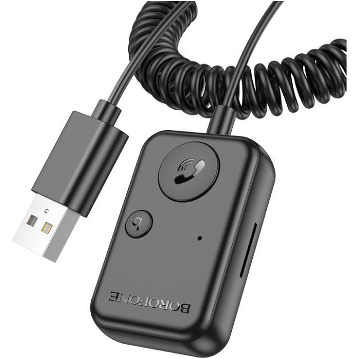FM модулятор BOROFONE BC49, Black, Box зображення 5