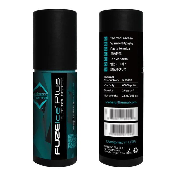 Термопаста Iceberg Thermal FUZEIce Plus 3.5g (BLACKICEP4G-00A) зображення 4