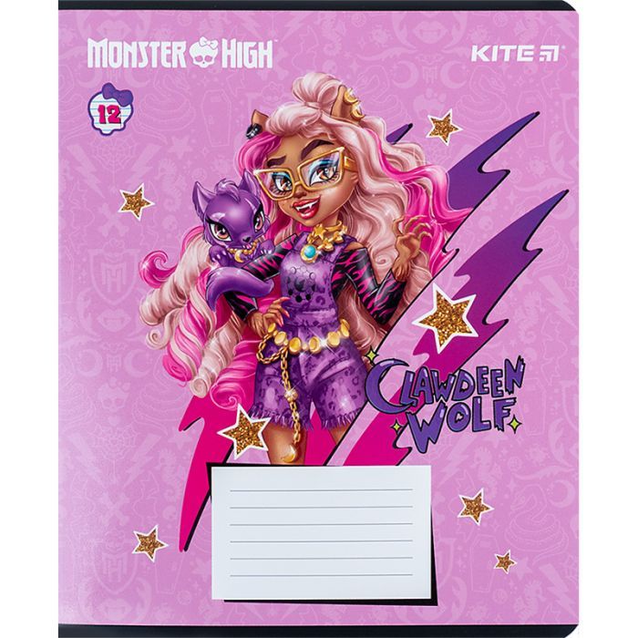 Зошит Kite Monster High 12 аркушів, лінія (MH24-234) зображення 12