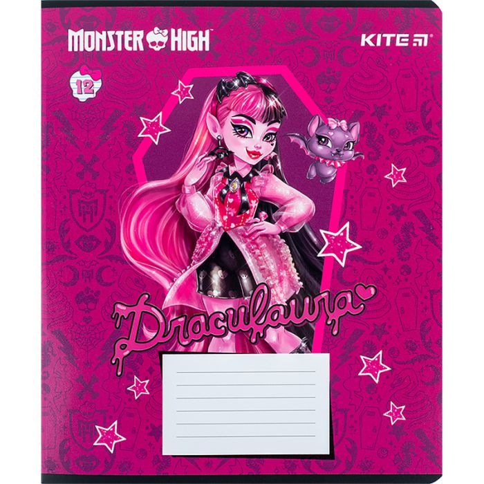 Зошит Kite Monster High 12 аркушів, лінія (MH24-234) зображення 4