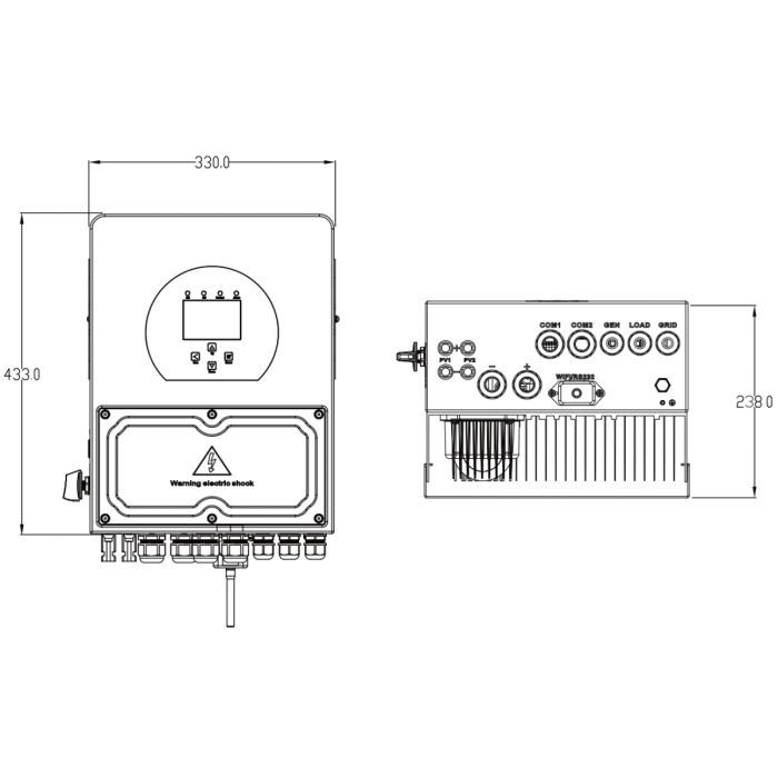 Солнечный инвертор Deye SUN-3.6K-SG03LP1-EU WiFi (SUN-3.6K-SG03LP1-EU) изображение 7