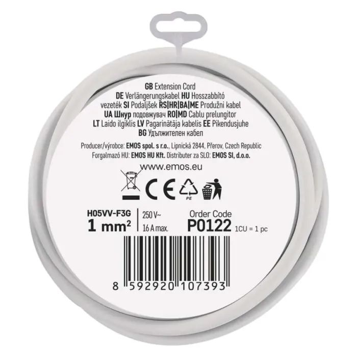 Мережевий подовжувач EMOS P0122 зображення 4