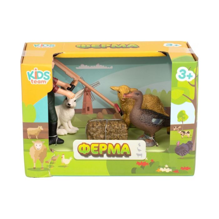 Фигурка Kids Team набор Ферма фермер, утка, ягнёнок, кролик (Q9899-T7_6) изображение 2