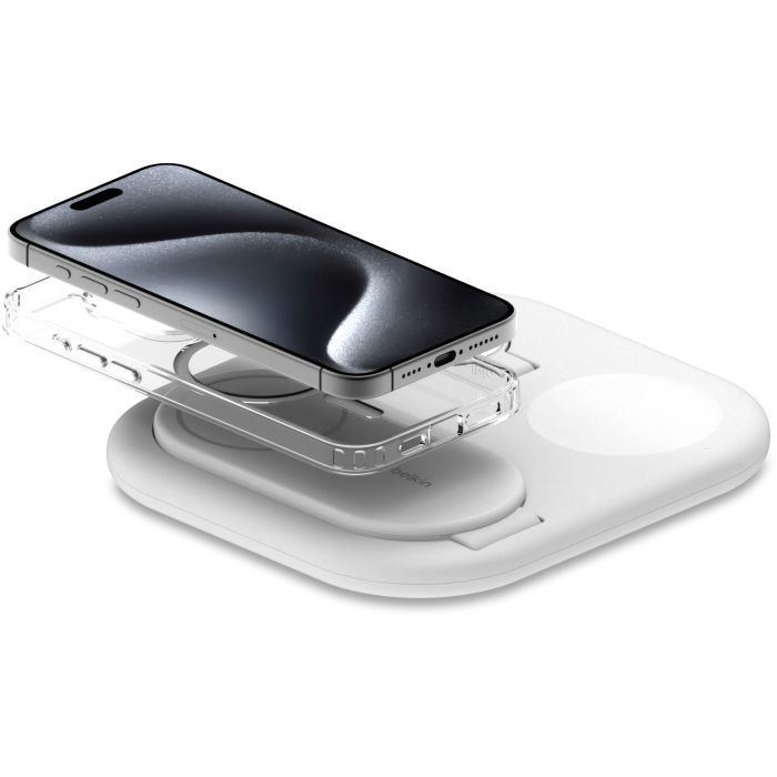 Зарядное устройство Belkin 3in1 Magnetic Foldable iPhone/Watch/AirPods Qi2 15W white (WIZ029VFWH) изображение 10