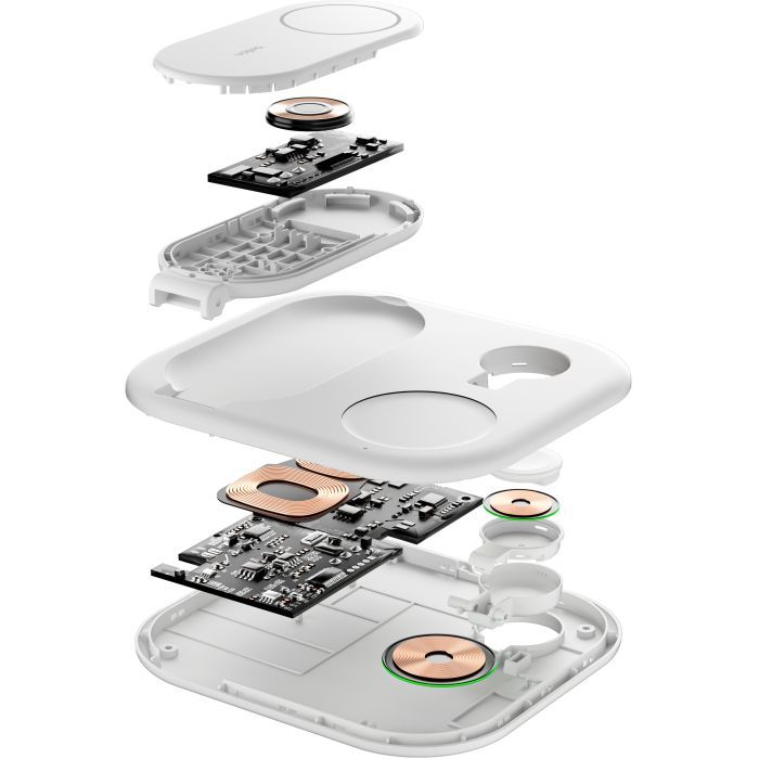 Зарядное устройство Belkin 3in1 Magnetic Foldable iPhone/Watch/AirPods Qi2 15W white (WIZ029VFWH) изображение 11