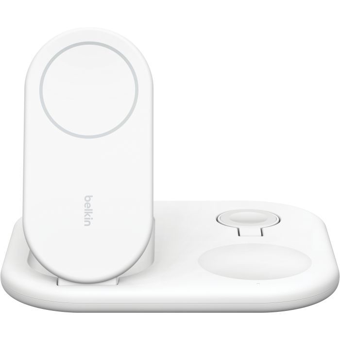 Зарядное устройство Belkin 3in1 Magnetic Foldable iPhone/Watch/AirPods Qi2 15W white (WIZ029VFWH)