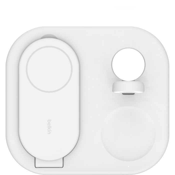 Зарядное устройство Belkin 3in1 Magnetic Foldable iPhone/Watch/AirPods Qi2 15W white (WIZ029VFWH) изображение 2