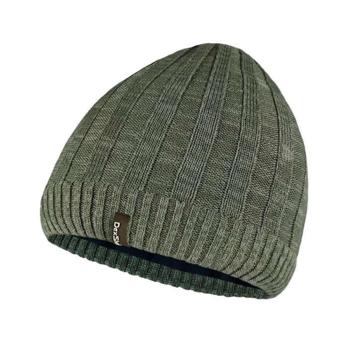 Водонепроницаемая шапка Dexshell Heathered Rib Knit Beanie Onesize 56-58 см хакі (DH32405SSN)