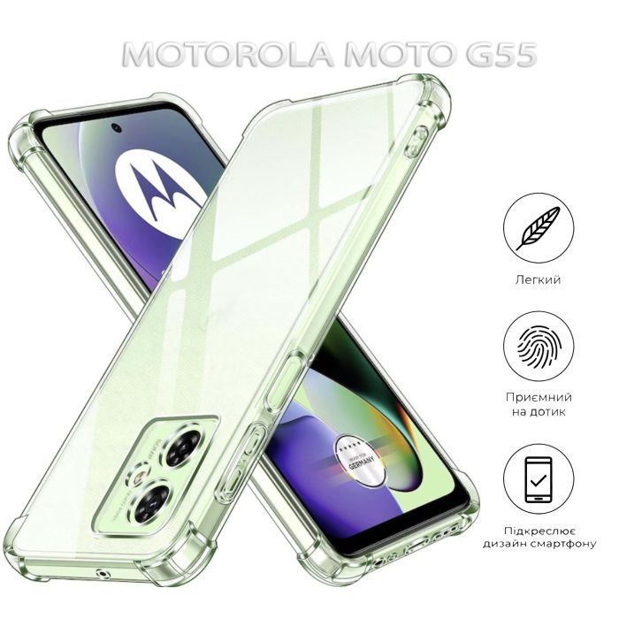 Чехол для мобильного телефона BeCover Anti-Shock Motorola Moto G55 Clear (712780) изображение 6