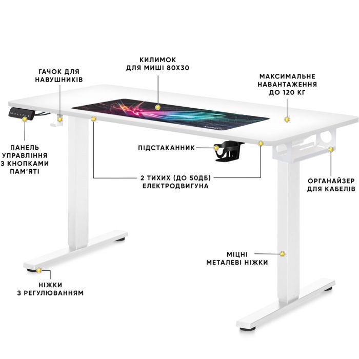 Компьютерный стол Mealux PowerDesk Duo Black (EVO-242 Duo B/B) изображение 3