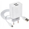 Зарядний пристрій XO L65 адаптер 2USB / 2.4А + Type-C white (XO-L65-TC) зображення 3