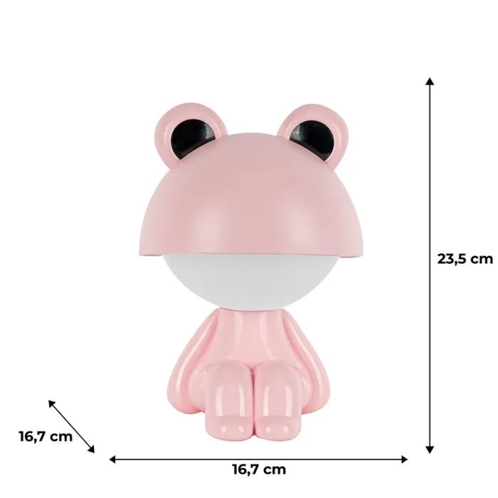 Ночник Kite Светильник LED с аккумулятором Cute Froggy, розовый (K25-316-3-2) изображение 6