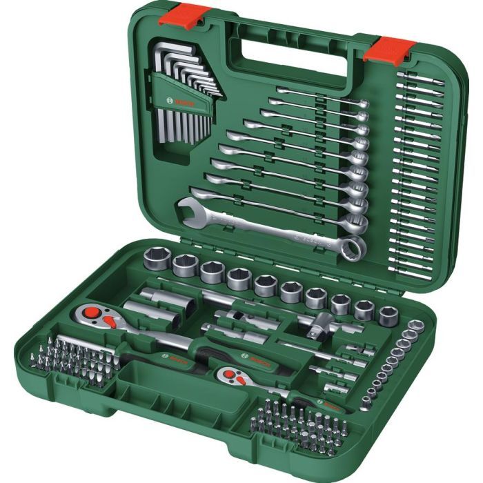 Набор инструментов Bosch 1/2", 1/4", 132шт, CrV (1.600.A02.Z9B)