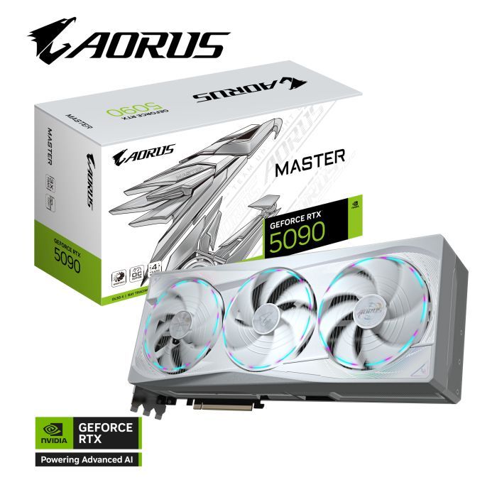 Відеокарта GIGABYTE GeForce RTX5090 32GB MASTER ICE (GV-N5090AORUSM ICE-32GD) зображення 11