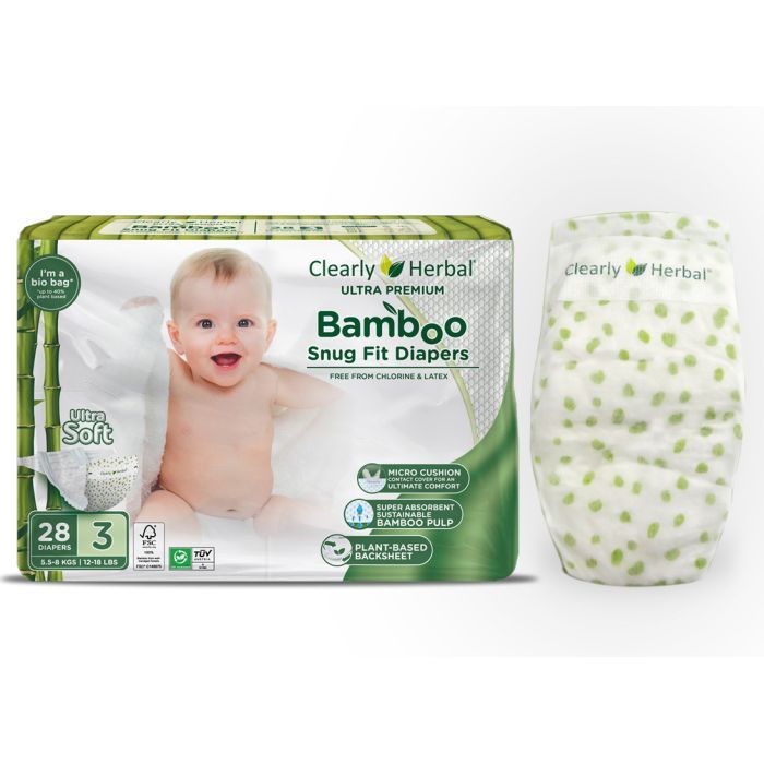 Подгузники Clearly Herbal Bamboo, розмір 3 (5,5-8 кг), 28 шт (1135)