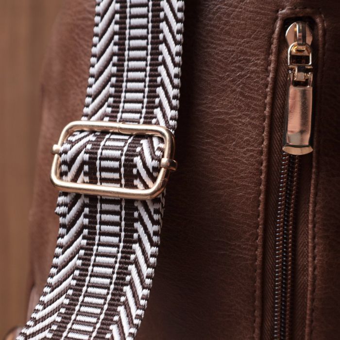 Сумка Vintage Из экокожи Коричневая (22747) изображение 11