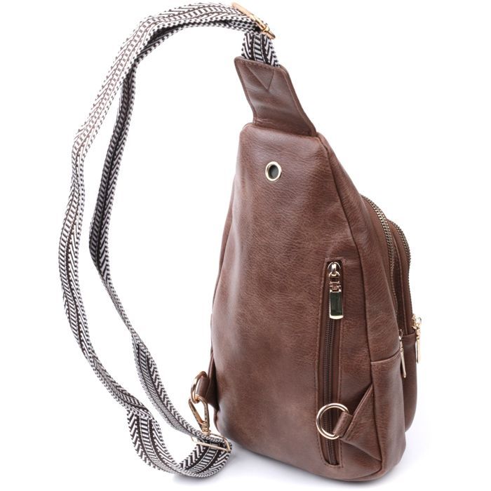 Сумка Vintage Из экокожи Коричневая (22747) изображение 2