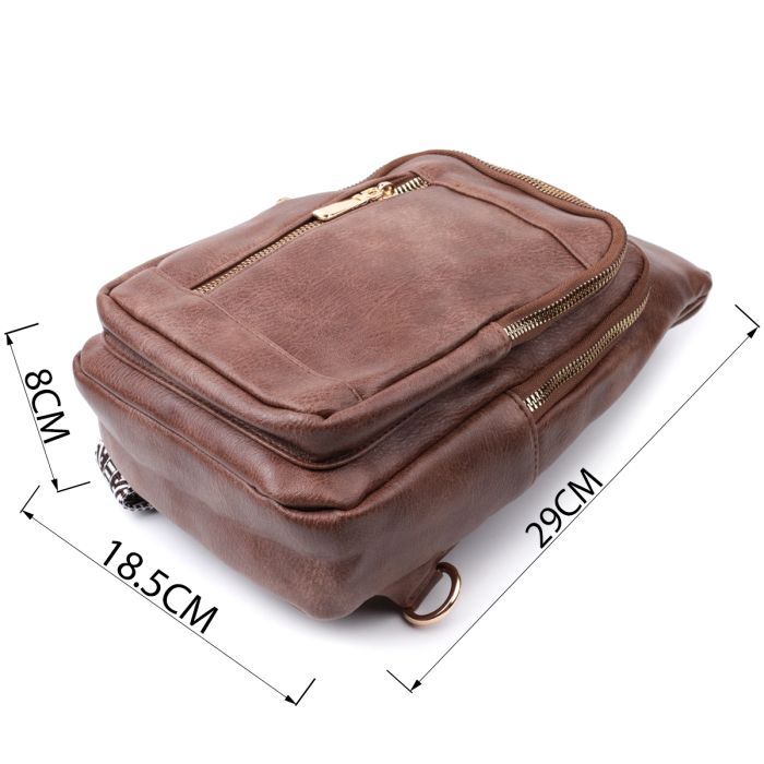 Сумка Vintage Из экокожи Коричневая (22747) изображение 3