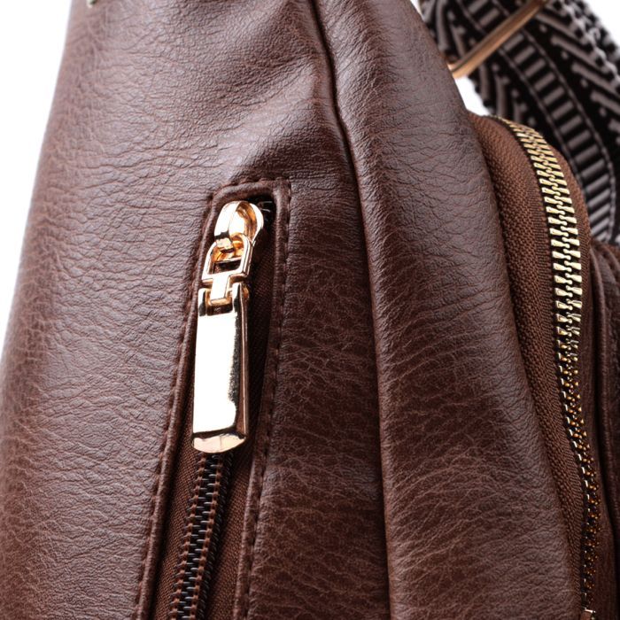 Сумка Vintage Из экокожи Коричневая (22747) изображение 5