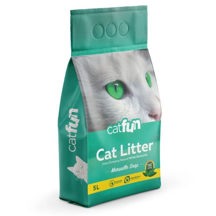 Наповнювач для туалету Catfun бентонітовий з ароматом марсельського мила 10 л (8683655071476)