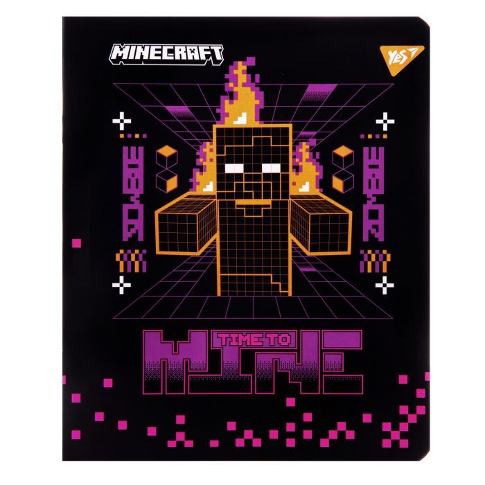 Зошит Yes Minecraft. Black 12 аркушів клітинка (767495) зображення 2