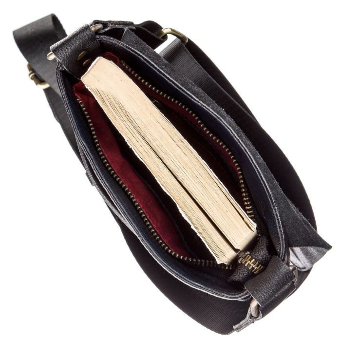 Сумка Shvigel Чоловіча шкіряна Чорна (19113) зображення 4