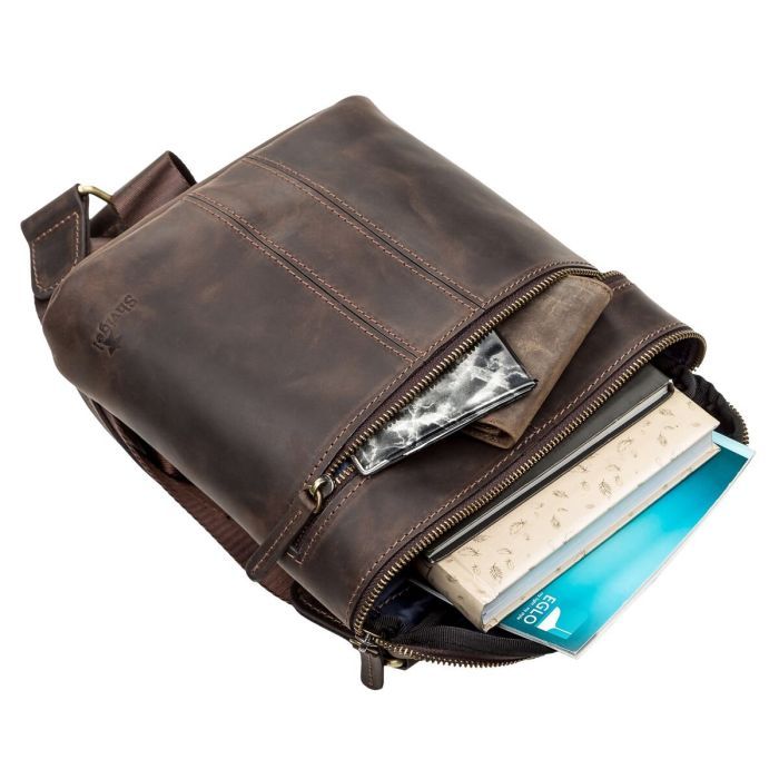 Сумка Shvigel Кожаная Коричневая (11103) изображение 5