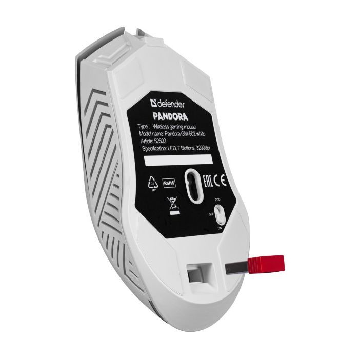Мышка Defender Pandora GM-502 LED Wireless White (52502) изображение 5