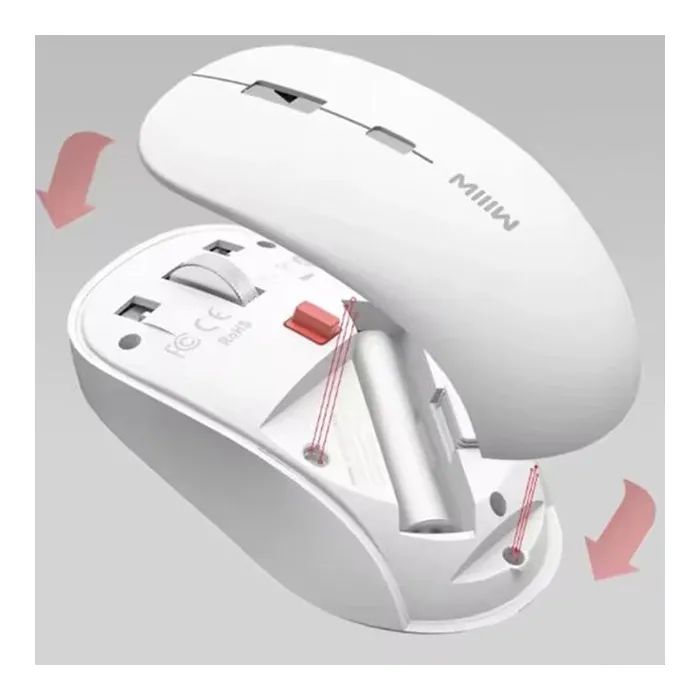 Мышка Xiaomi MiiiW Wireless/Bluetooth White (MW23M22 White) изображение 3