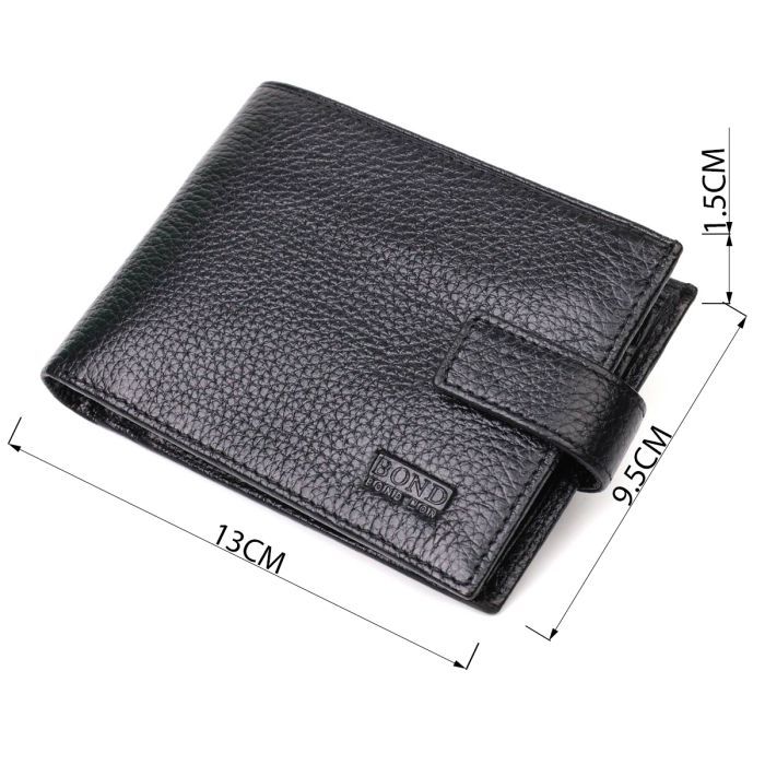 Кошелек Bond Accessories Из натуральной кожи Черный (22042) изображение 3