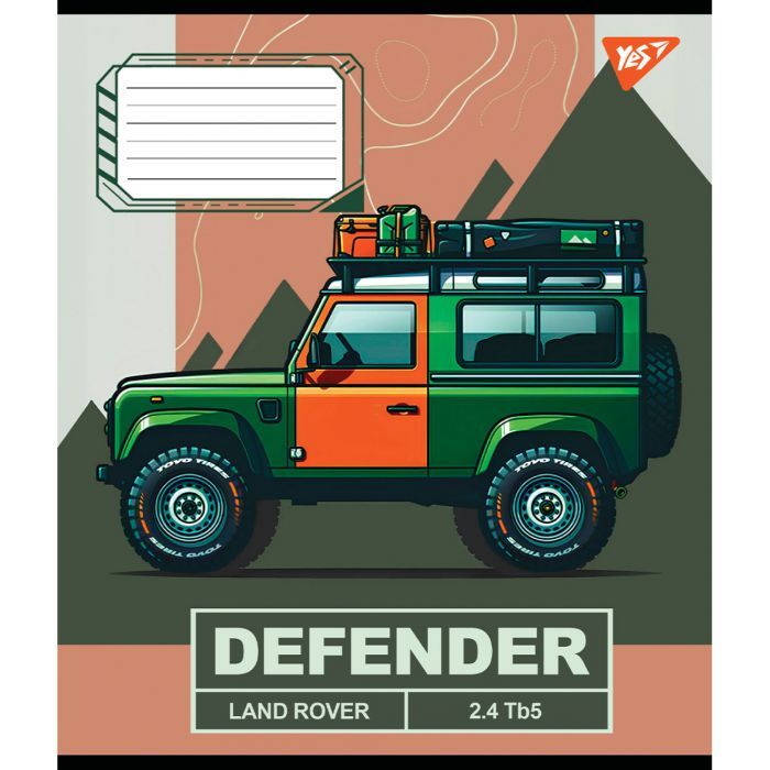 Зошит Yes Off road vehicle А5 60 аркушів клітинка (767401) зображення 2