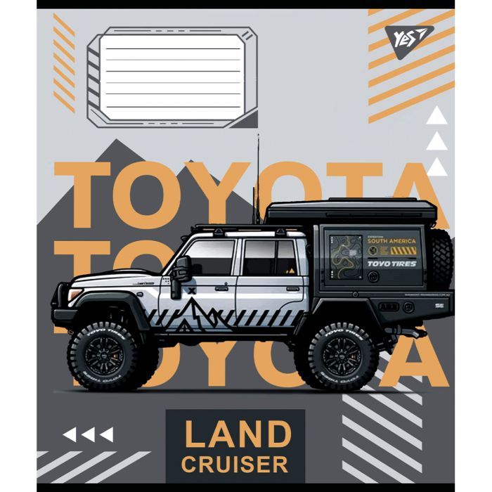 Зошит Yes Off road vehicle А5 60 аркушів клітинка (767401) зображення 4