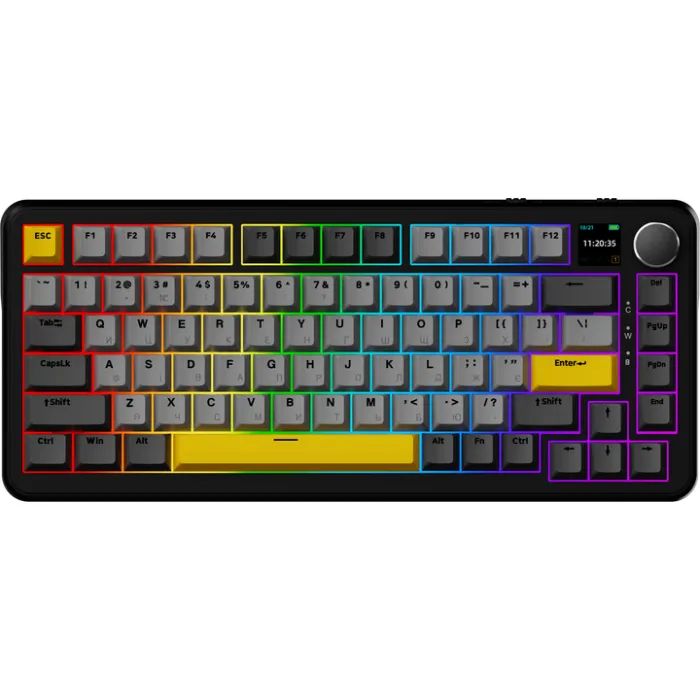 Клавиатура Ajazz AK820 MAX Magnetic switches Purple RGB USB/Wireless/Bluetooth UA Purple (AK820MAX-M-PWB) изображение 2