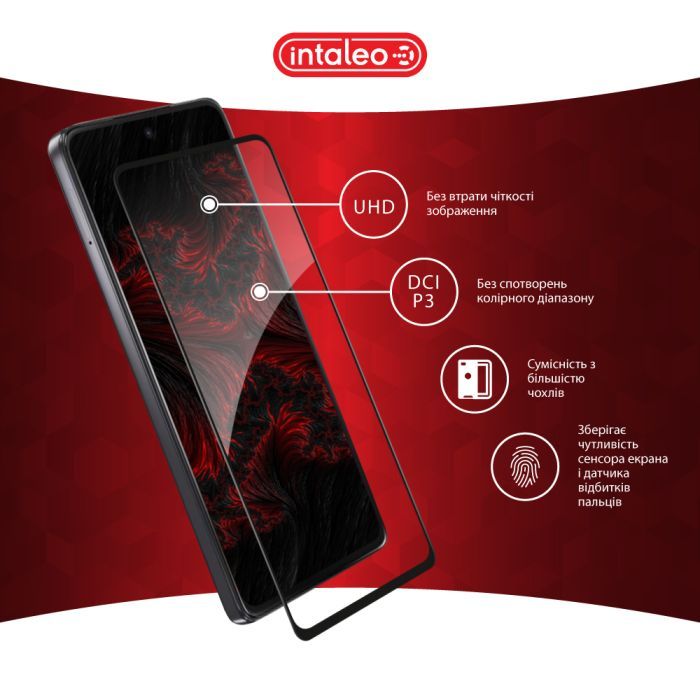 Скло захисне Intaleo Full Glue Moto G72 Black (1283126582998) зображення 4