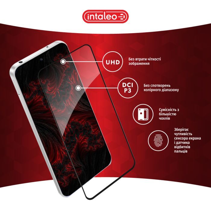 Скло захисне Intaleo Full Glue Xiaomi Redmi Note 12R Black (1283126589805) зображення 4
