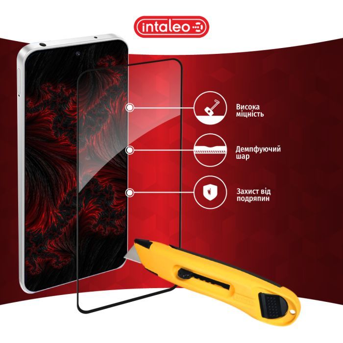 Скло захисне Intaleo Full Glue Xiaomi Redmi Note 12R Black (1283126589805) зображення 5